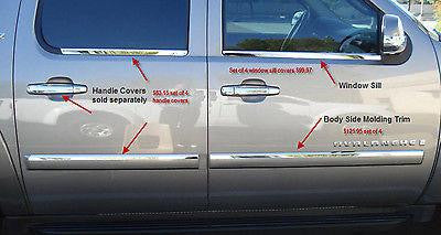 07-13 Chevy Avalanche, Tahoe,  Yukon. Mirror-Finish stainless  door accent bezel