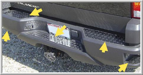 Diamond-Plate Stainless Steel Bumper Overlay Set for 2002-2006 Chevy Avalanche