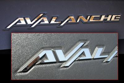 Stainless Steel Lettering Covers for Doors and Tailgate Set for 2002-2006 Chevy Avalanche