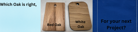 Picture showing the difference between Red Oak and White Oak Lumber