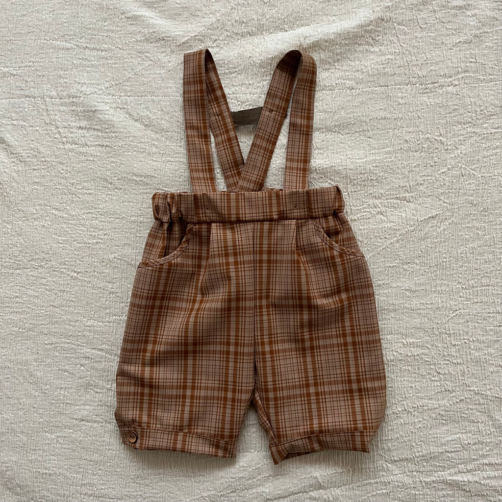 HELLO LUPO Gigi shorts, beige red check - 通販 - gofukuyasan.com