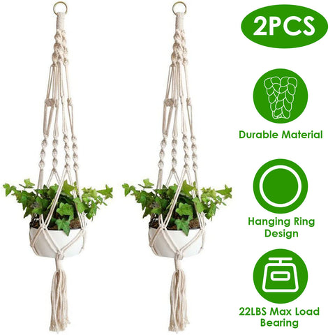 2Pcs Macrame Plant Hanger