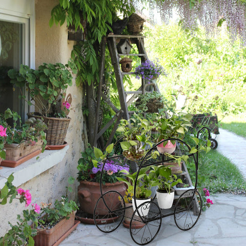 2 Tier Cart Shape Plant Stand