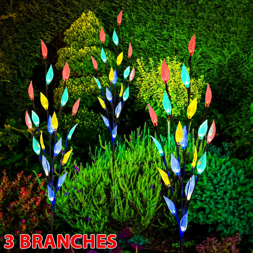 60 LED Leaf Branch Solar Garden Lights