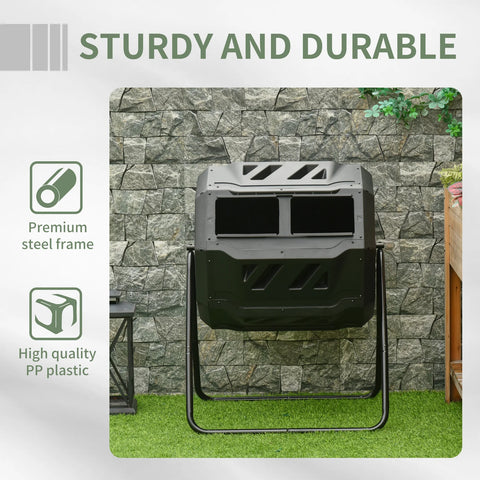 Dual Chamber Compost Tumbler | Tumbling Composter