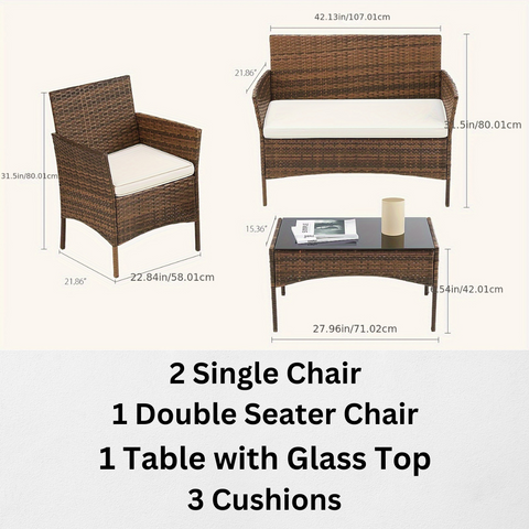 4 Pcs Outdoor Furniture Dimensions