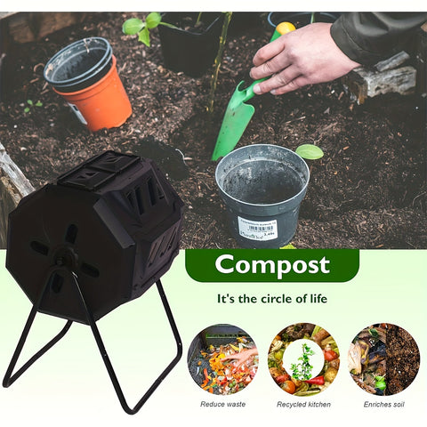 Dual Chamber Compost Tumbler | Tumbling Composter