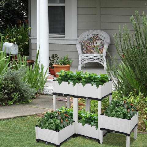 Plastic Raised Garden Bed - 6 Pcs