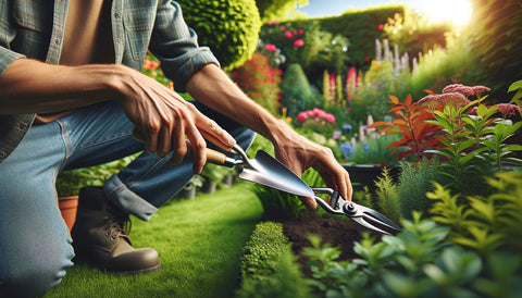 Gardener Cleaning a Garden