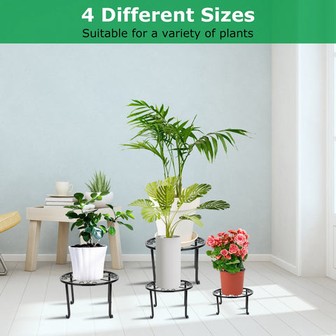 4 Pcs Wrought Iron Plant Stands