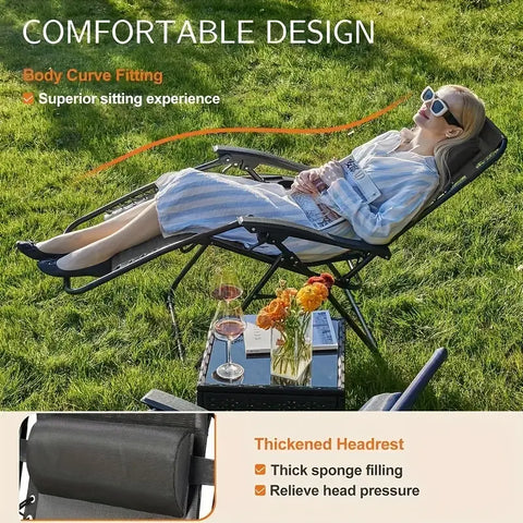 2 Pcs Folding Gravity Chairs