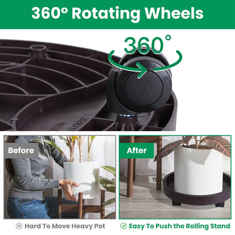 360 Degrees Rolling Plant Stand