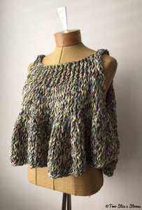 Green Tweed Knit Slipover