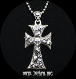 Gothic Cross with Skulls & Roses