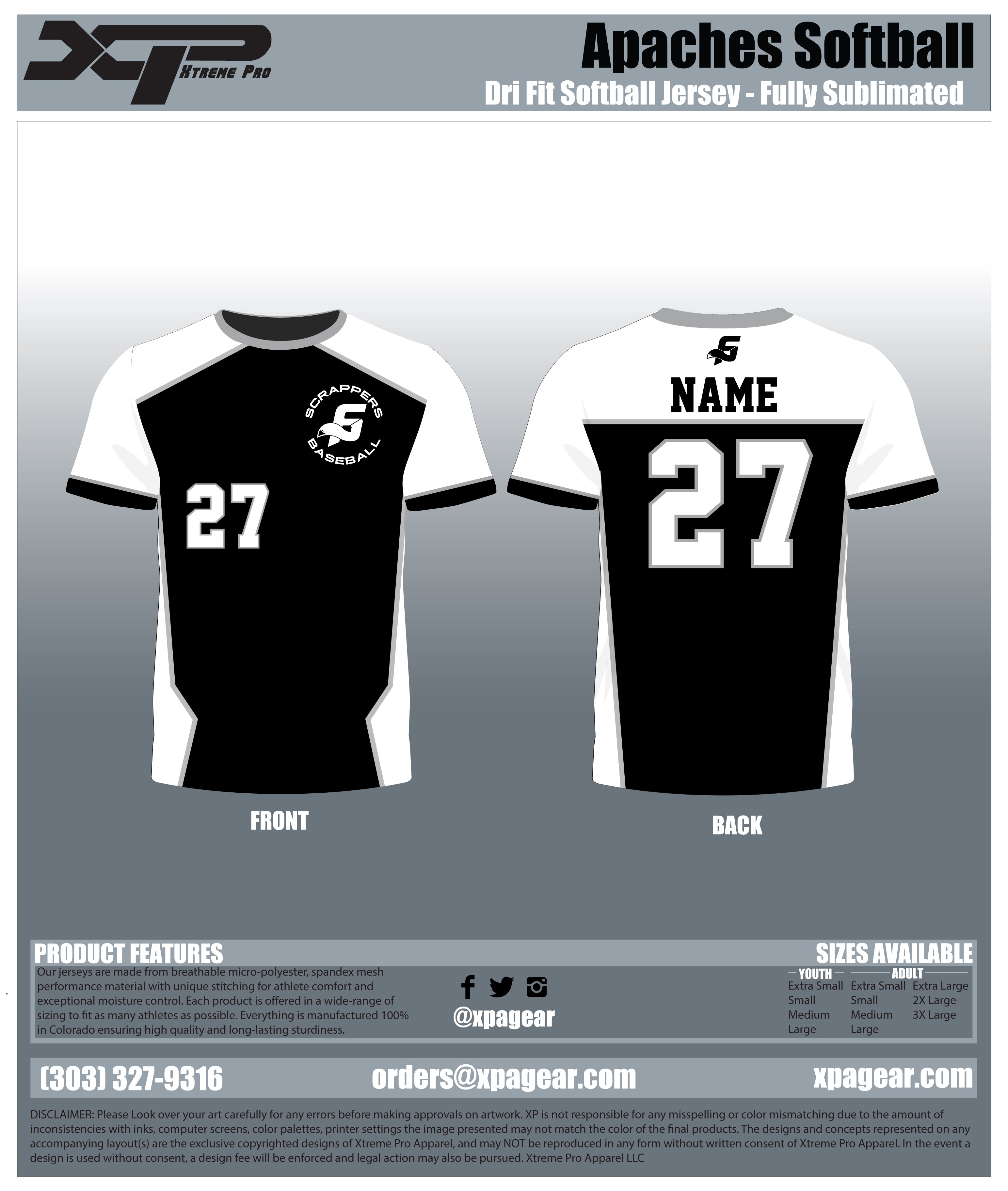 Colorado full button Baseball Jersey in Black – Xtreme Pro Apparel