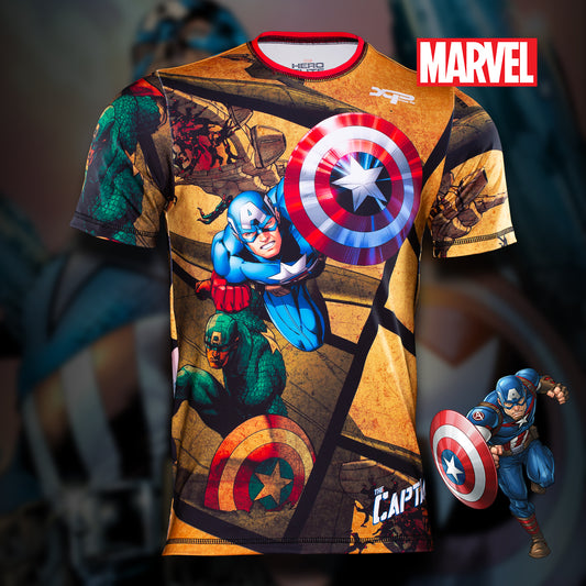 T Shirt Compression homme Captain America The Avengers fashion musculation  21