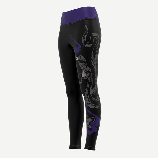Black Marble Womens Compression Pants