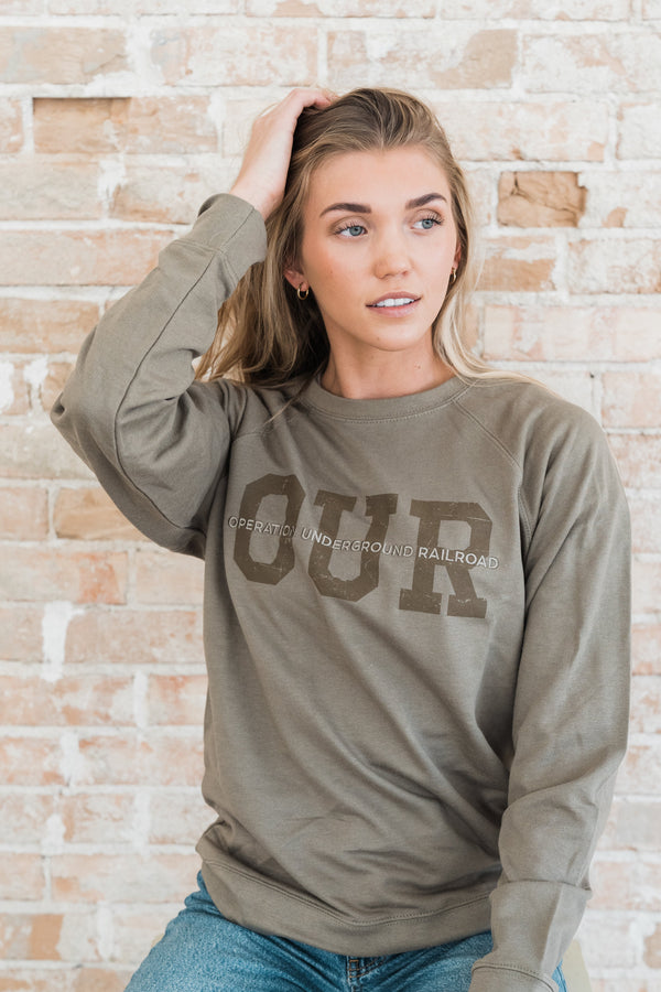 O.U.R Pigment-Dyed Crew – Operation Underground Railroad Shop