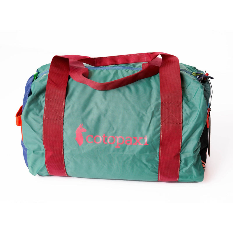 cotopaxi duffel bag colorful blue green