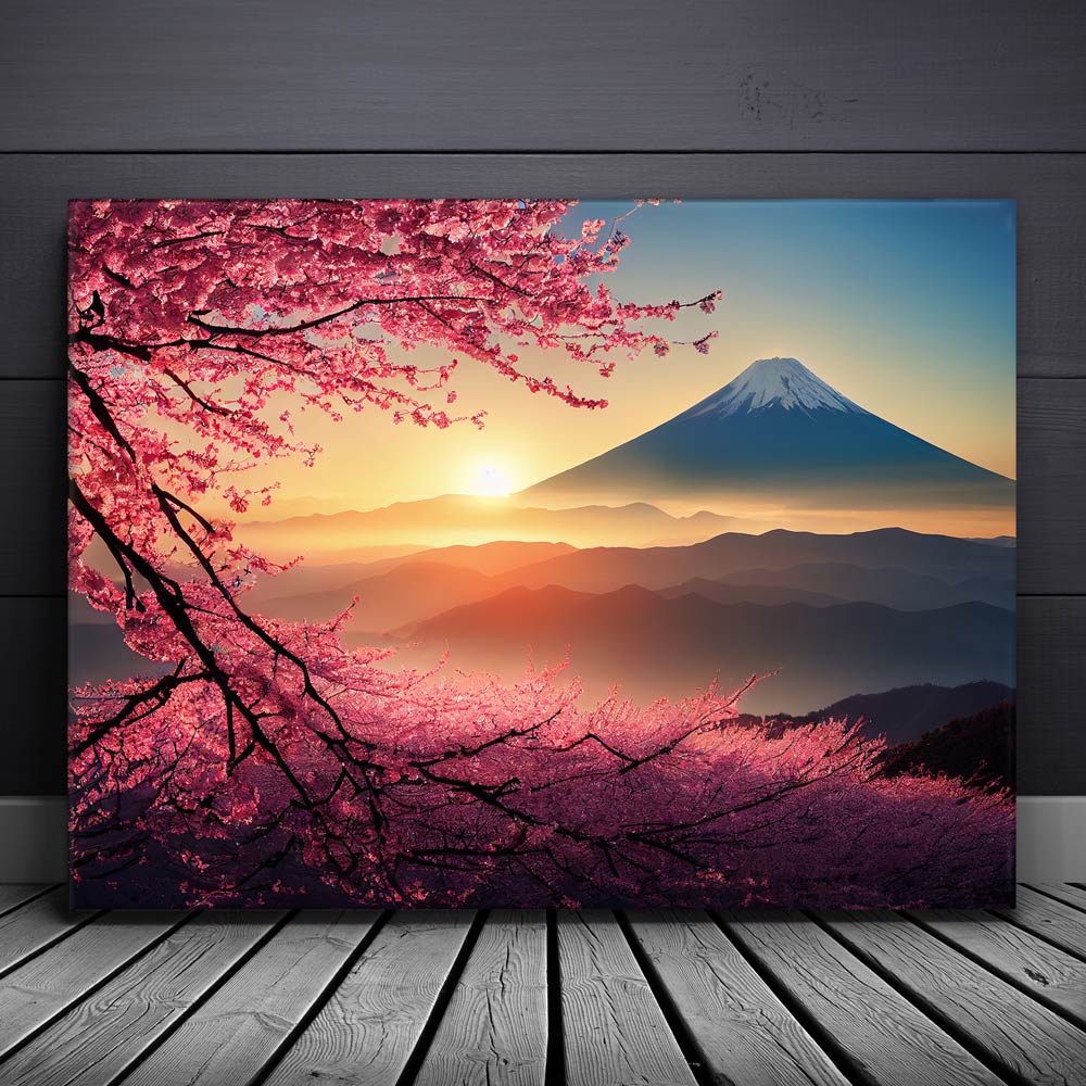 Mount Fuji Cherry Blossom Sunrise