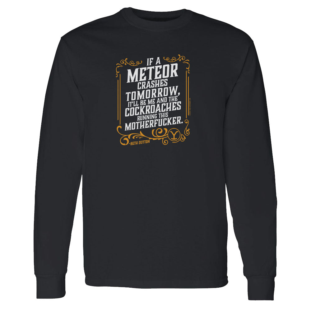 Yellowstone If A Meteor Crashes Tomorrow Adult Short Sleeve T