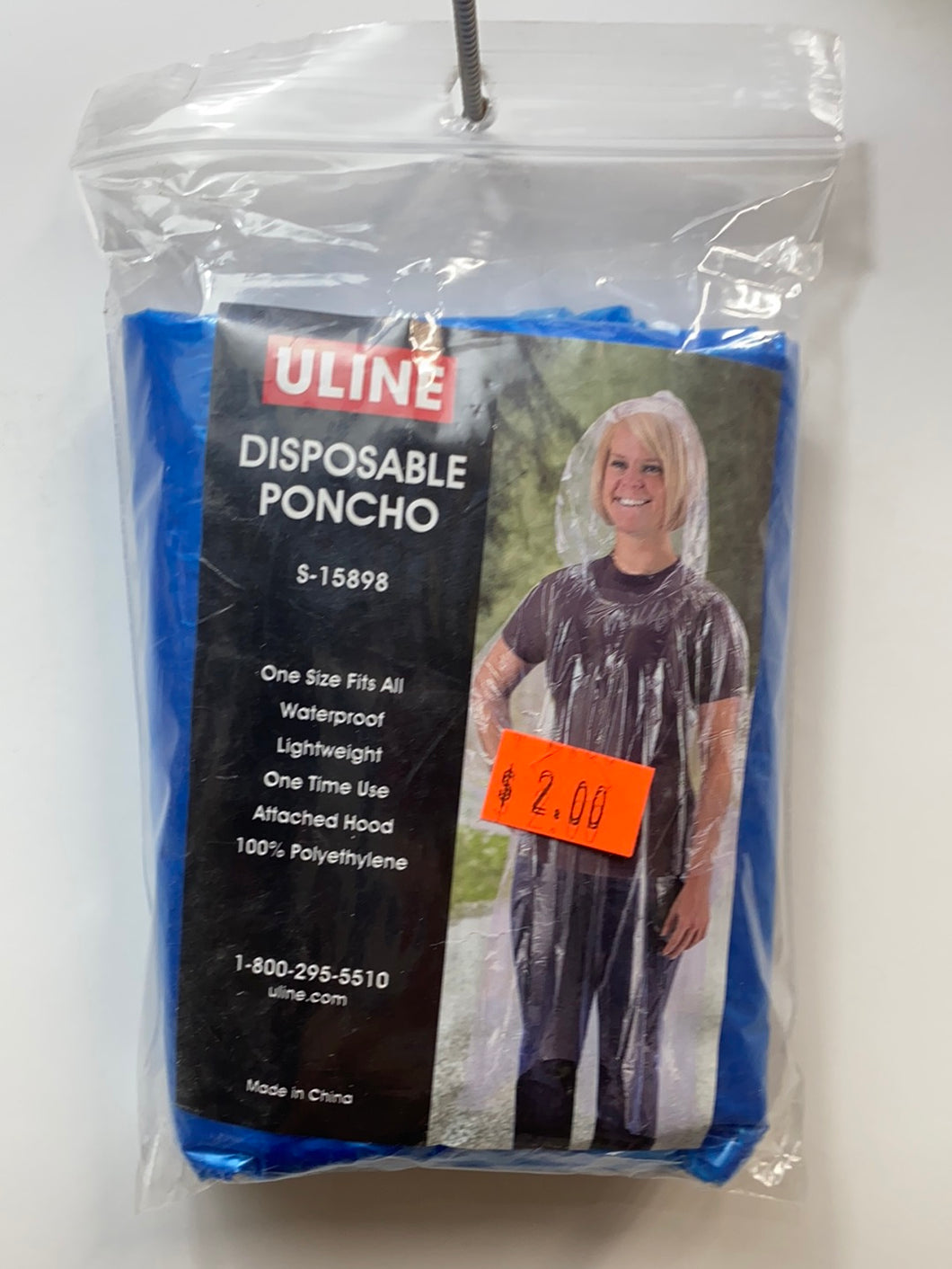Uline Disposable Poncho