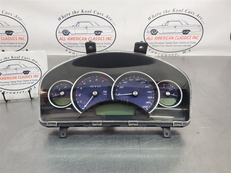 2006 GTO Front Dash Instrument Cluster Assembly, Blue Gauges, 120k Miles - OEM