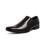 men's black leather loafers