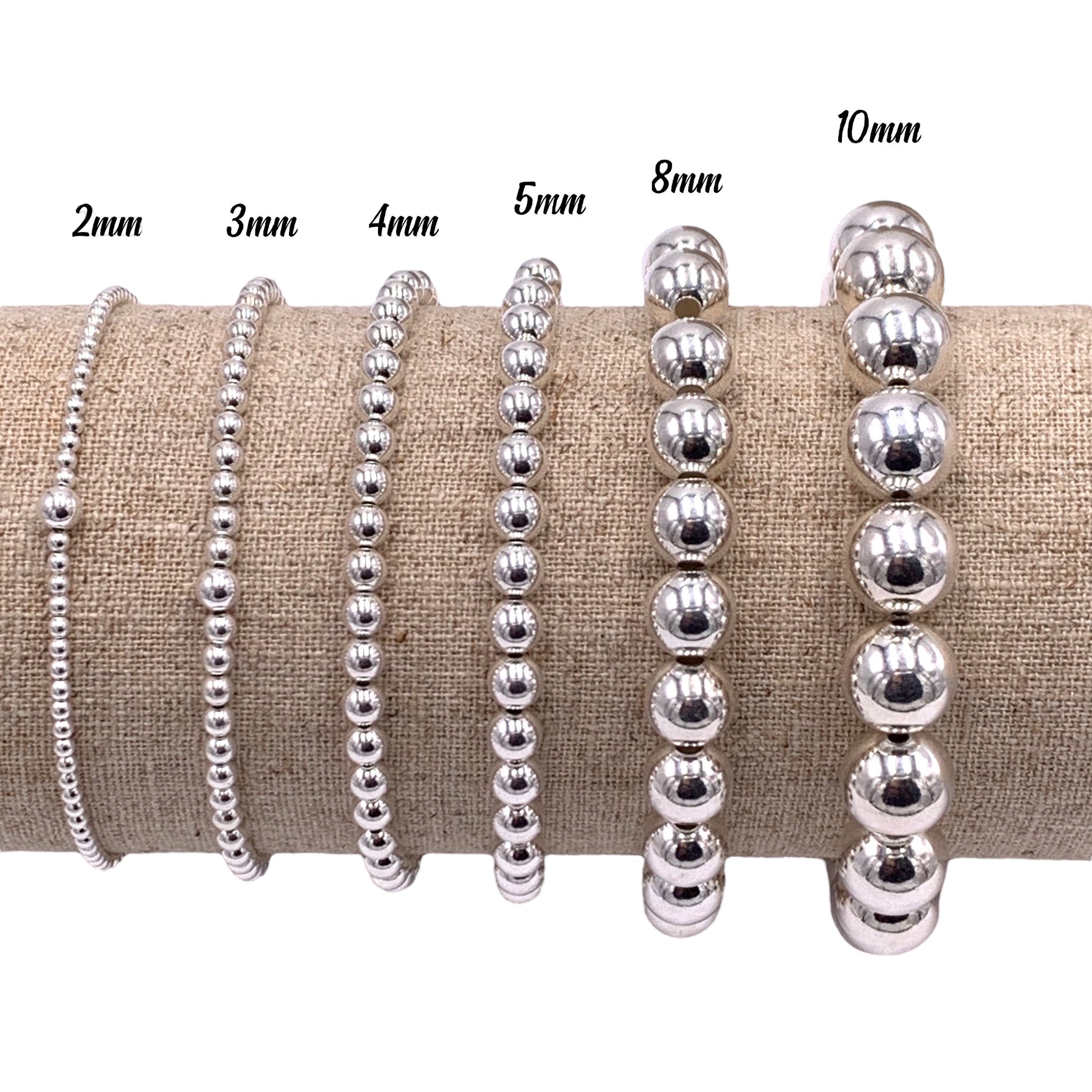 Visible Silver Beaded Bracelet