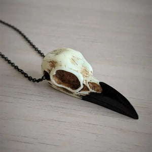 Raven Skull Necklace - The Scary Good Store