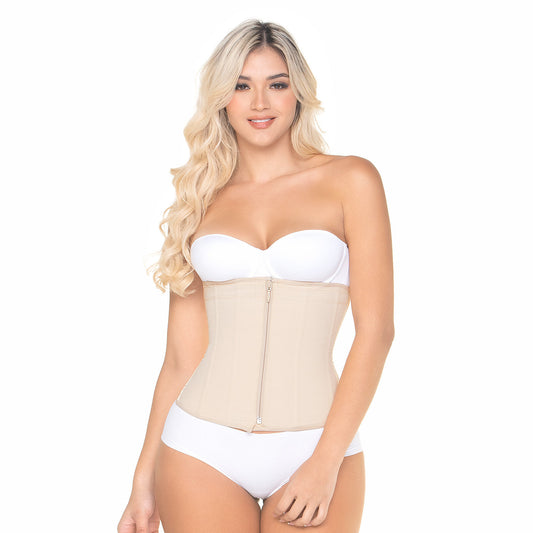 C4055 - WAIST TRAINER , FREE BUST, COVERED BACK AND WIDE STRAPS