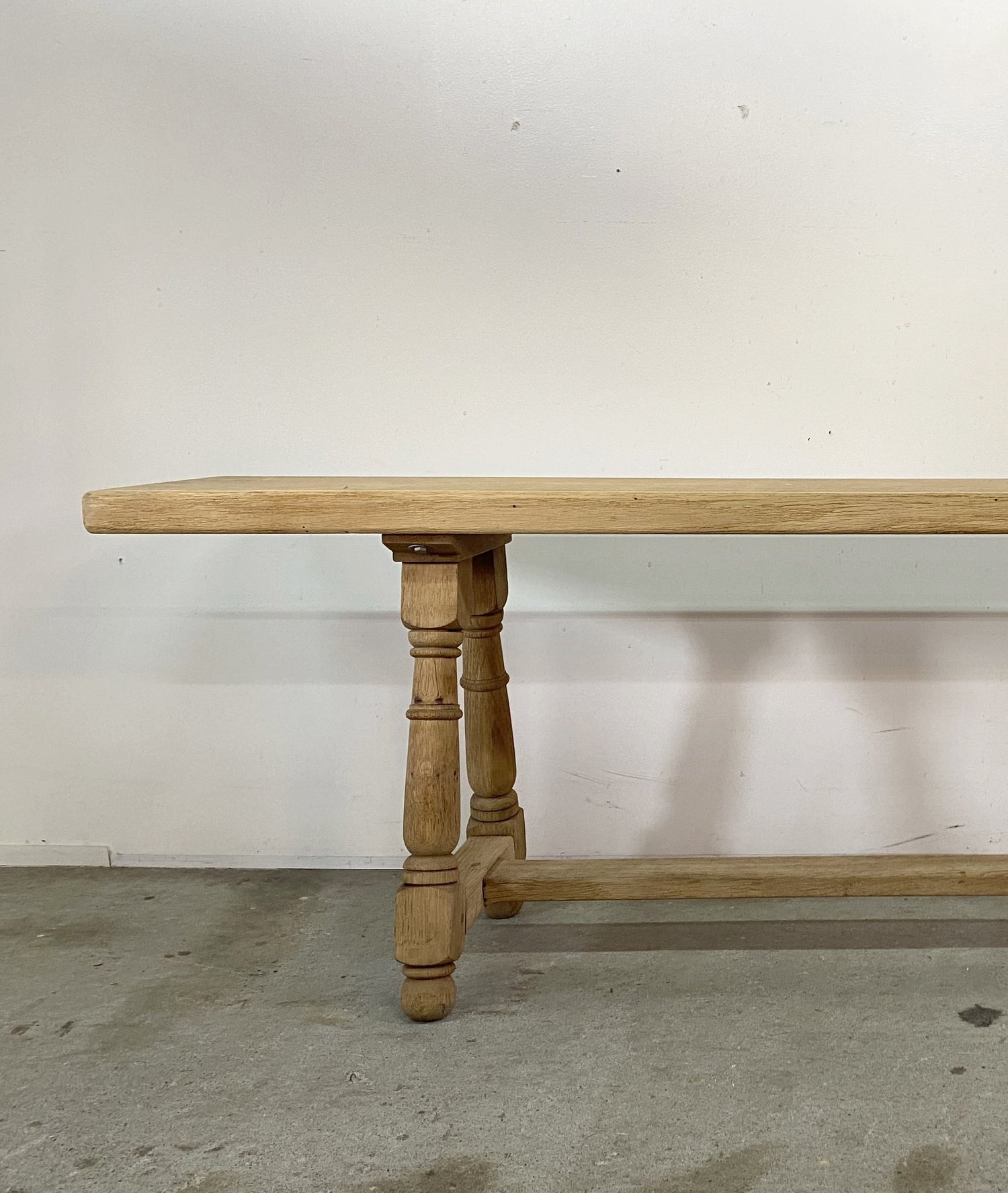 偉大な フランス アンティーク Oak Bench ベンチ チェア テーブル