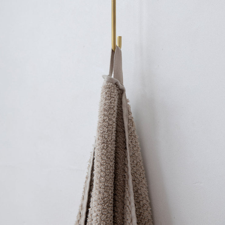 bath towel with hanging loop