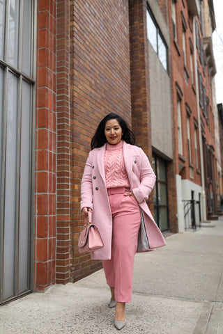 A pink monochrome outfit