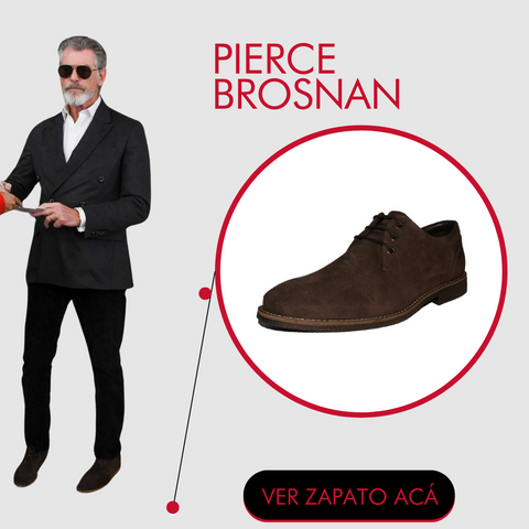 Pierce Brosnan zapato con cordones