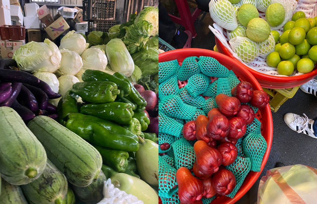 台湾の市場野菜など