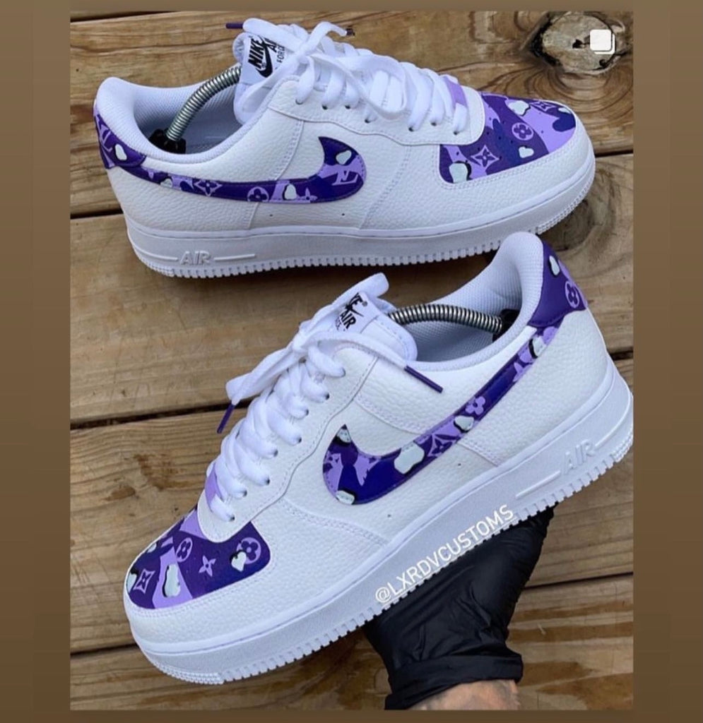 purple camo air force 1