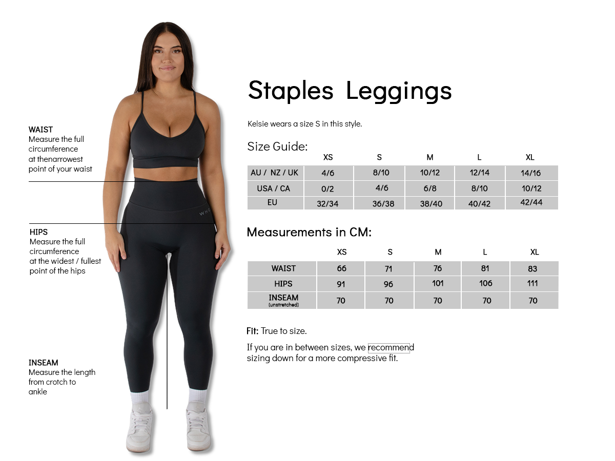 Staples Size Chart – Who Active