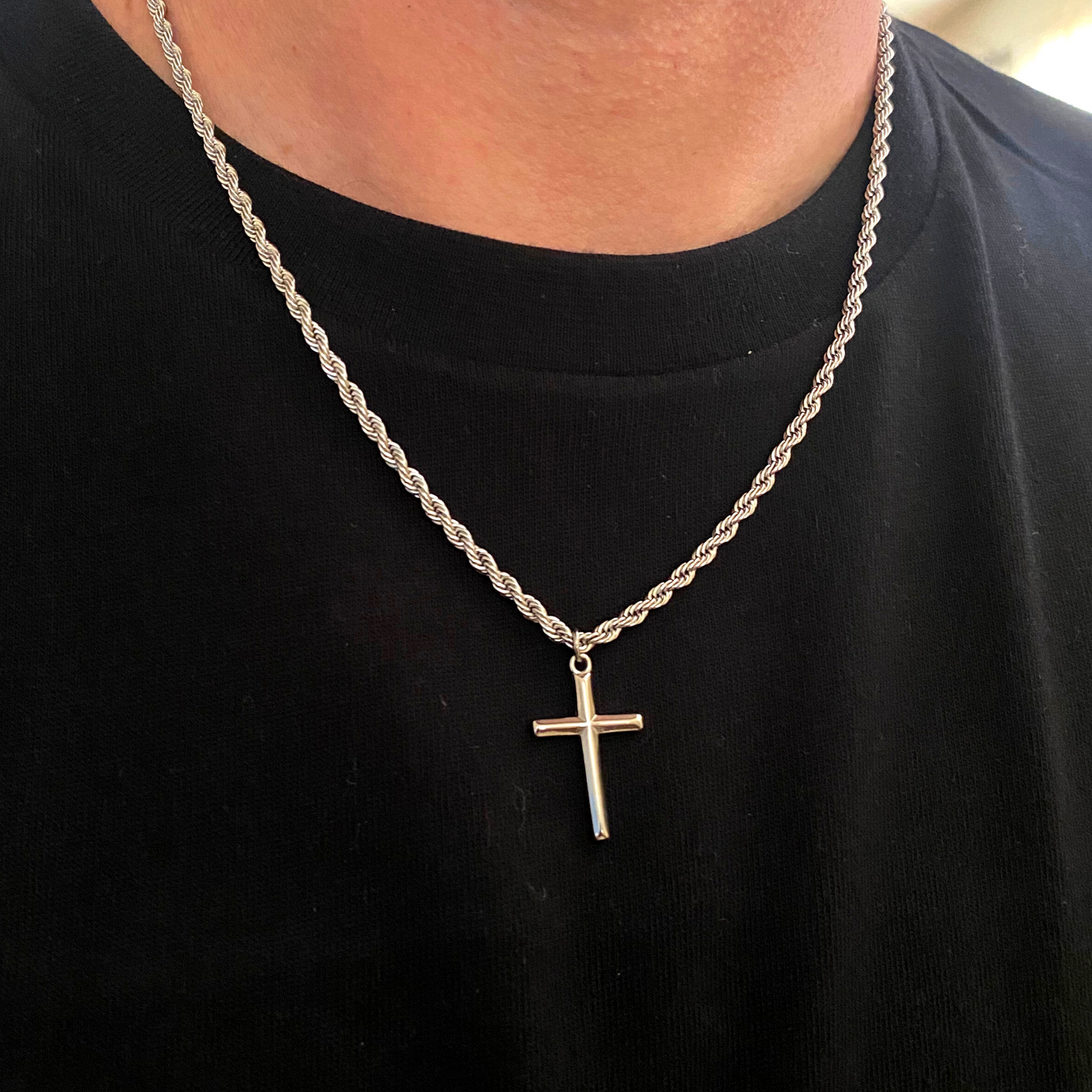 cross rope necklace