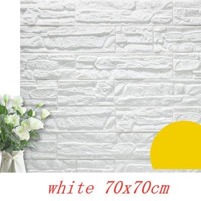 3D wall stickers self-adhesive cultural stone waterproof decorative stickers  TV background wall decorative stickers 70*70CM freeshipping - Fengye  Hardware Decoration Engineering Company – 豐業五金裝飾工程公司