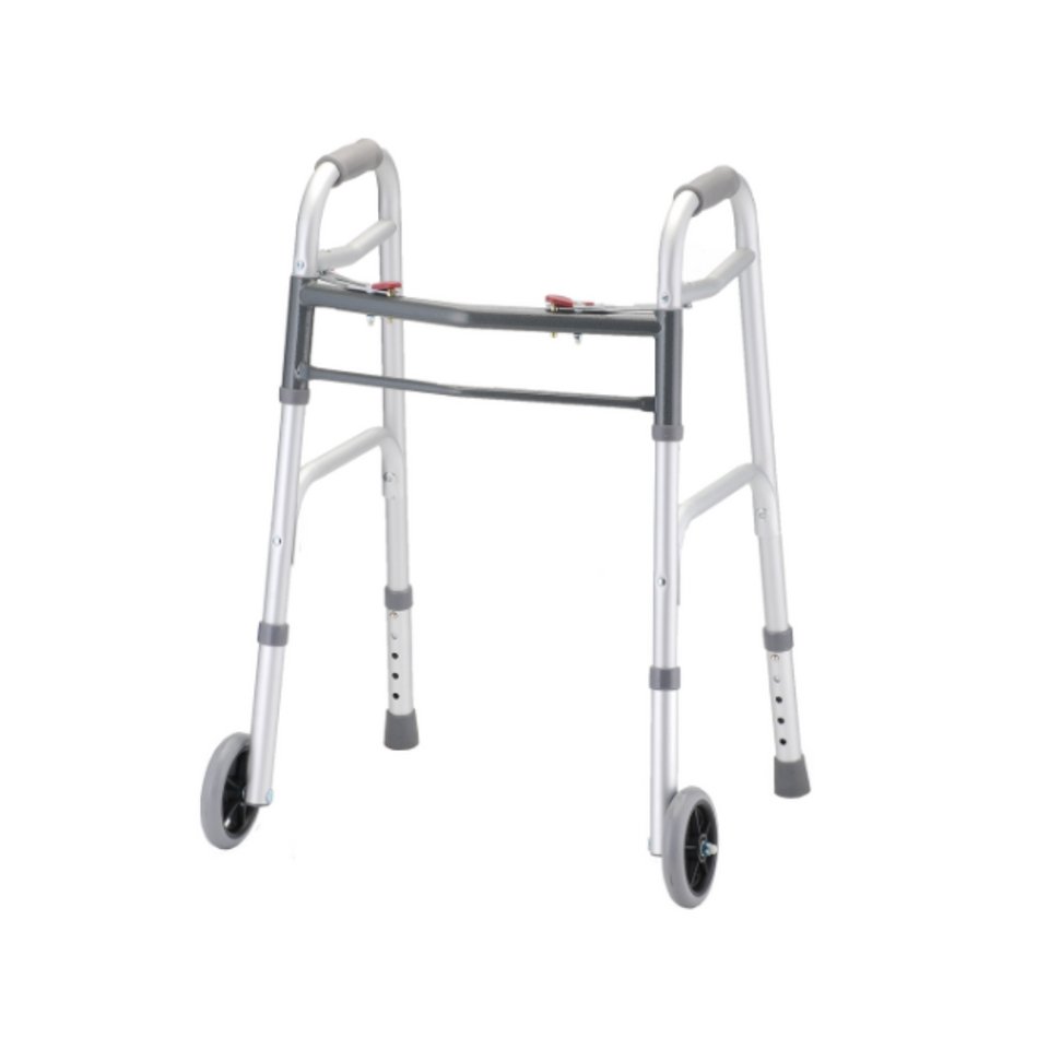 Nova Petite Folding Walker with 5″ Wheels Dual-Button Release - 4090PW5