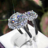 3 Carats Diamond Ring 22K White Gold Jewelry Bijoux Femme Natural Bizuteria Wedding Anillos De Gold Gemstone Ring for Women | akolzol