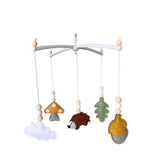 Nordic Wooden Beads Wind Chimes with Felt Flamingo Newborn Bed Hanging Windbell Crib Tent Kids Room Decorations Ornaments | akolzol