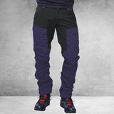 New Casual Men Fashion Color Block Multi Pockets Sports Long Cargo Pants Work Trousers for Men Outdoor Straight Pant Cargo Pants
