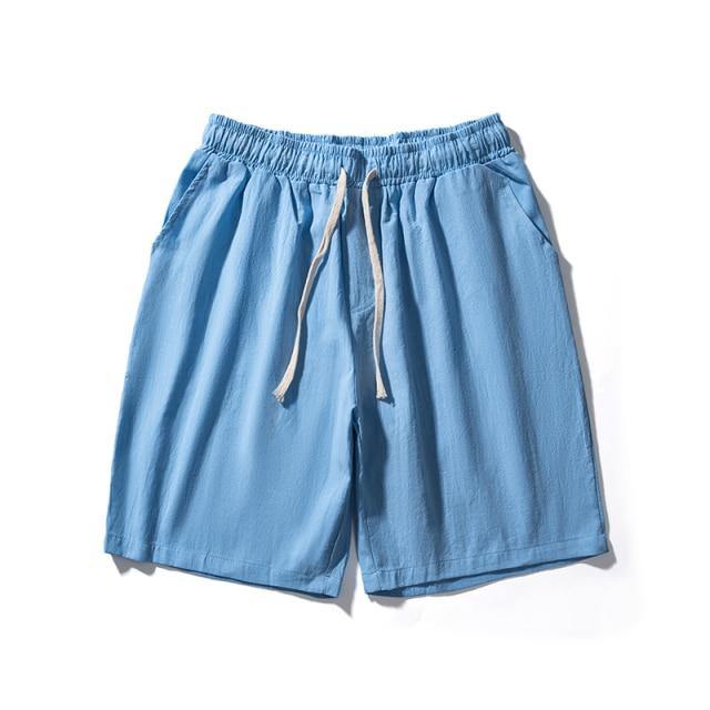 MrGB Cotton Line Shorts Men 2021 Summer Beach Casual Shorts Baggy Basic Pockets Shorts Men's Clothing