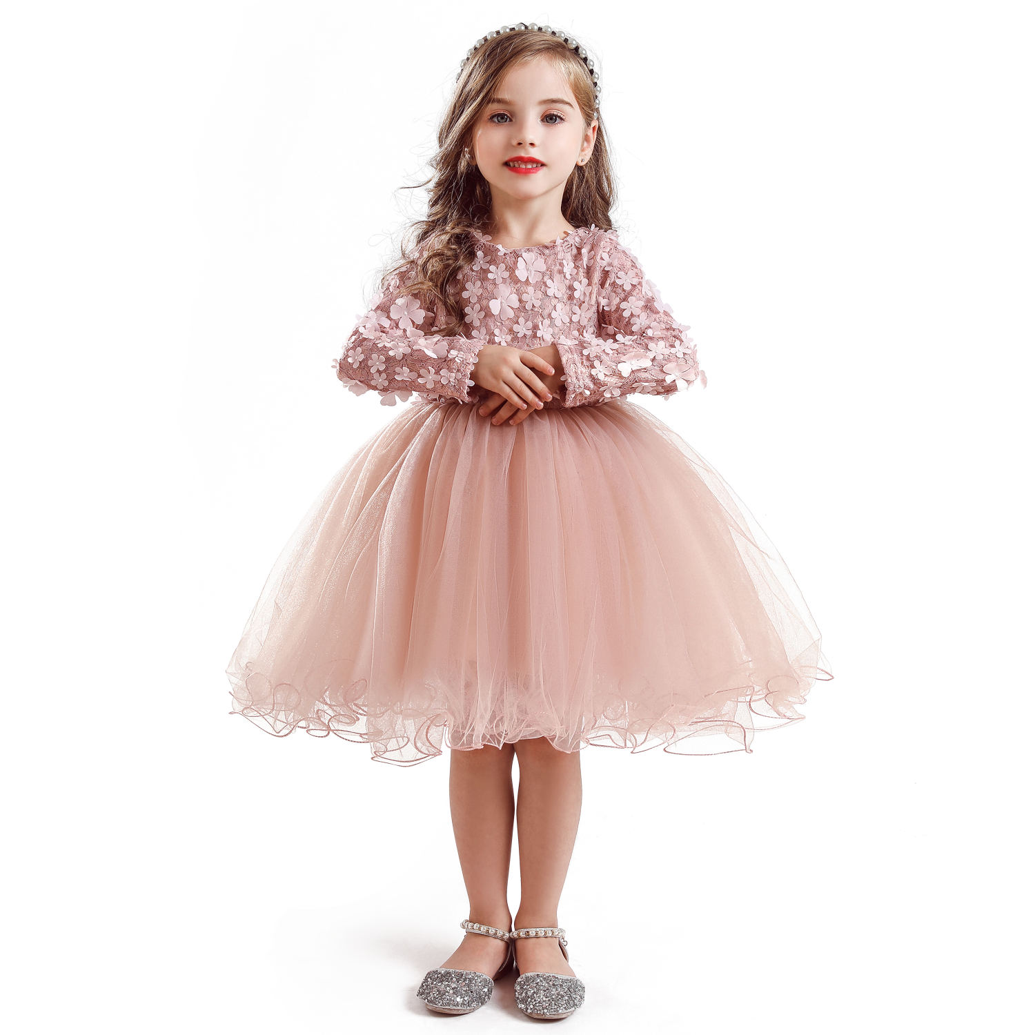 Kid Girls Princess Flower Ball Gown Party Dresses – Honeychildren