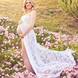 Maternity Sexy Strapless Dresses  Photography Props Dress