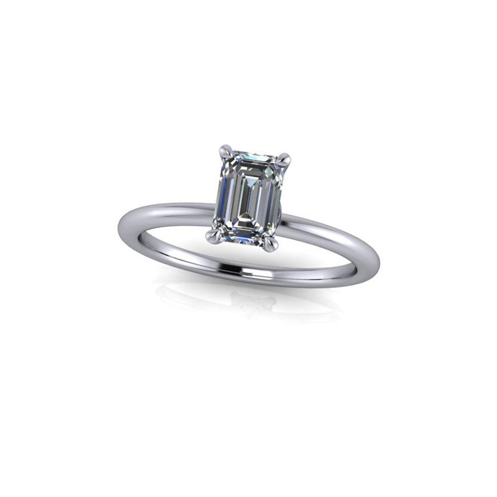 Emerald cut diamond engagement ring sydney