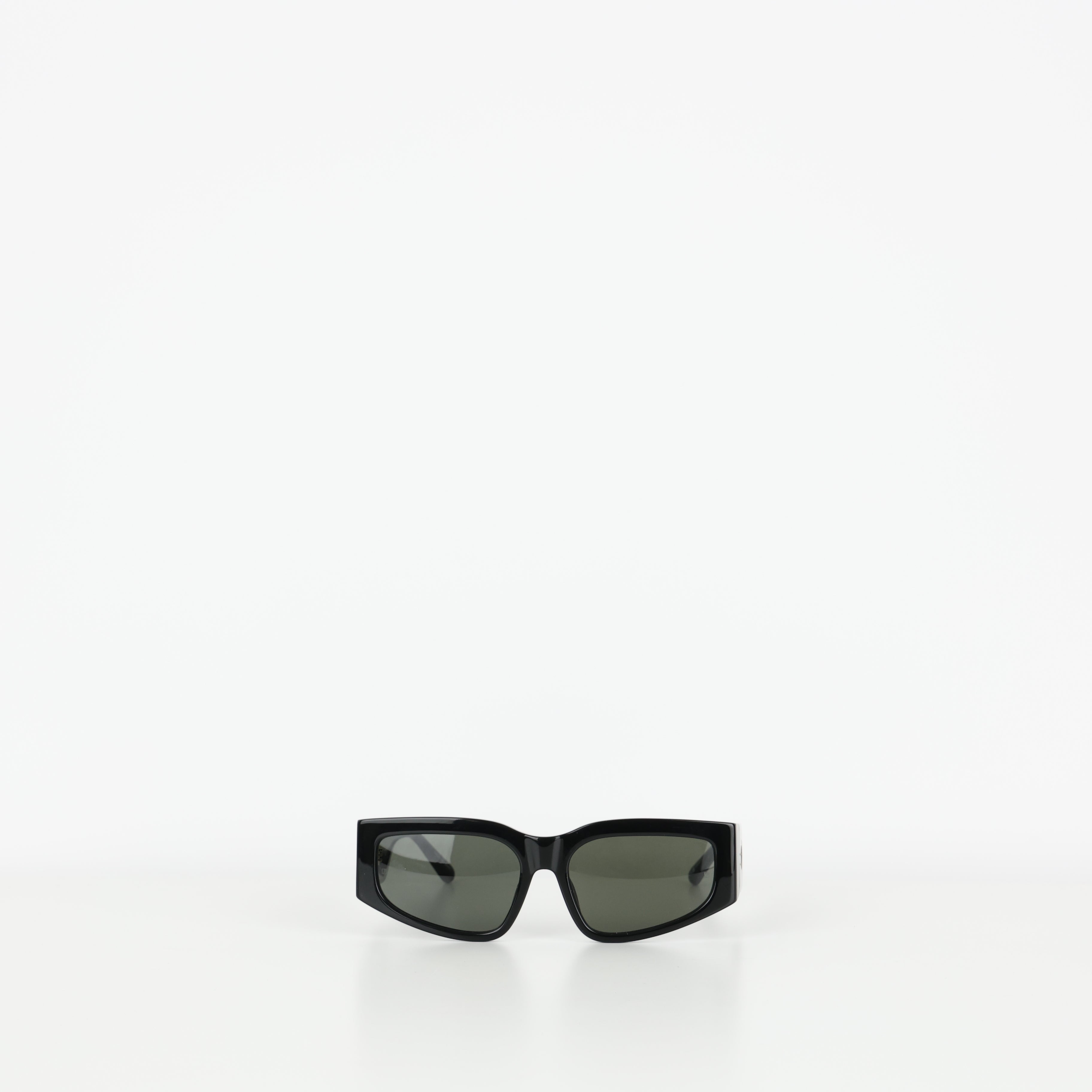 Black Black Rectangular Sunglasses | GANNI UK