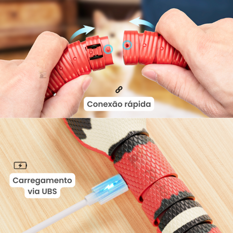 Brinquedo de cobra com detecção inteligente para gatos, brinquedos  interativos, presente de mordida, carregamento USB, acessórios para cães,  brinquedos de jogos para acessórios de